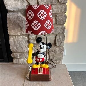 Vintage Mickey Mouse Phone Lamp